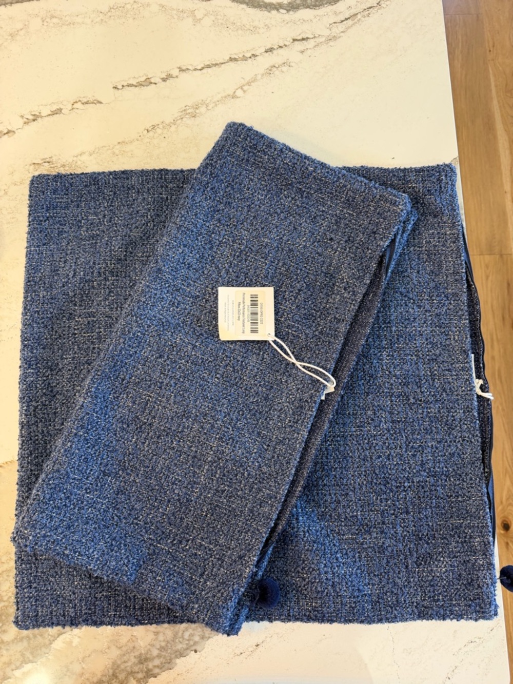 Serena & Lily Navy Textured Loop Pillow